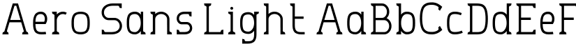 Aero Sans Light font