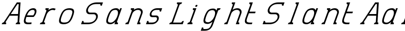 Aero Sans Light Slant font