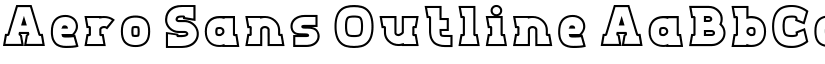Aero Sans Outline font