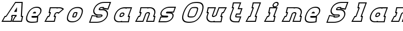 Aero Sans Outline Slant font