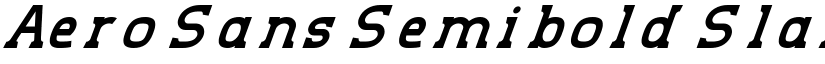 Aero Sans Semibold Slant font