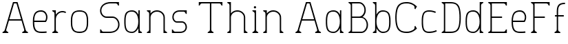 Aero Sans Thin font