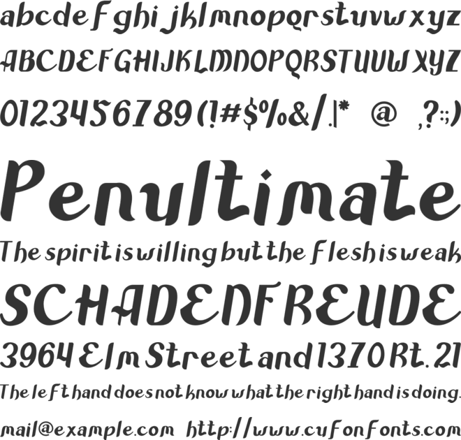 Advait font preview
