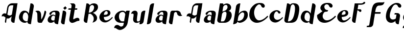 Advait Regular font