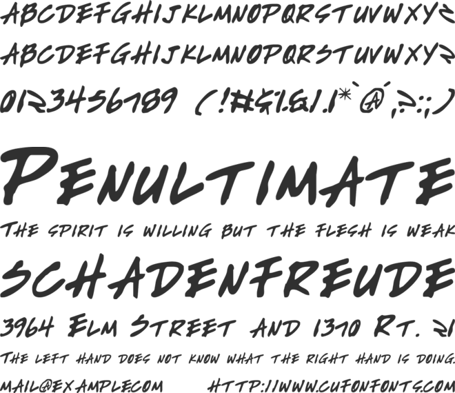 Write Off font preview