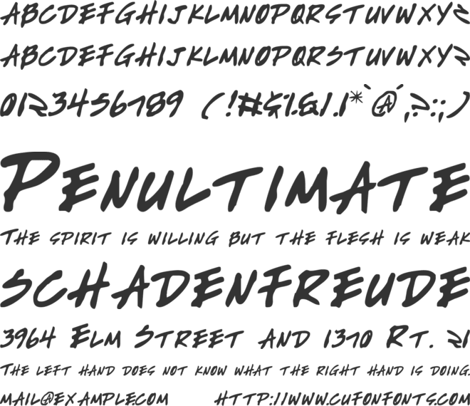 Write Off font preview