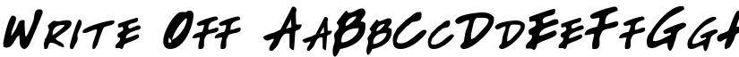 Write Off font
