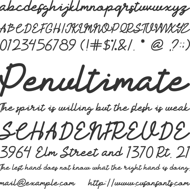 Resitha font preview