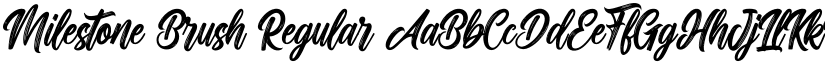 Milestone Brush Regular font