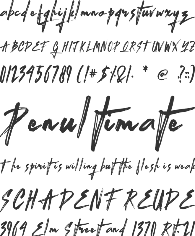 Alyester font preview