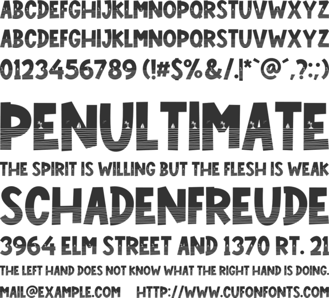 Beach Sunset font preview