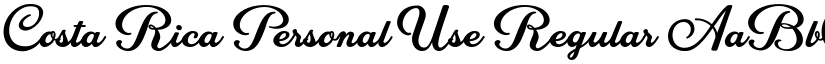 Costa Rica Personal Use Regular font