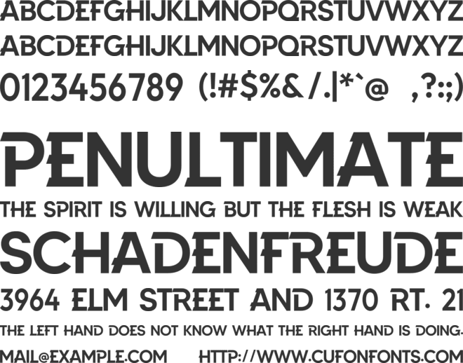 Briston font preview