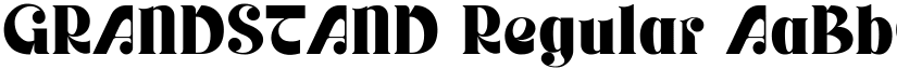 GRANDSTAND Regular font