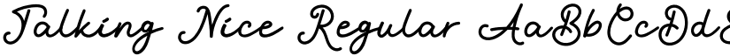 Talking Nice Regular font