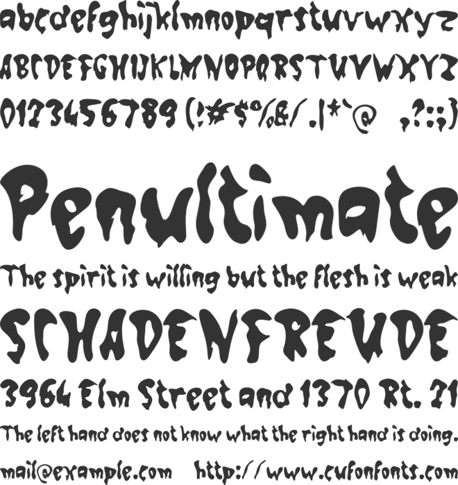 M Mareni font preview