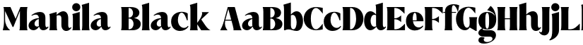 Manila Black font