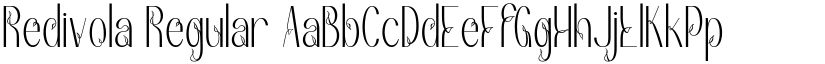Redivola Regular font