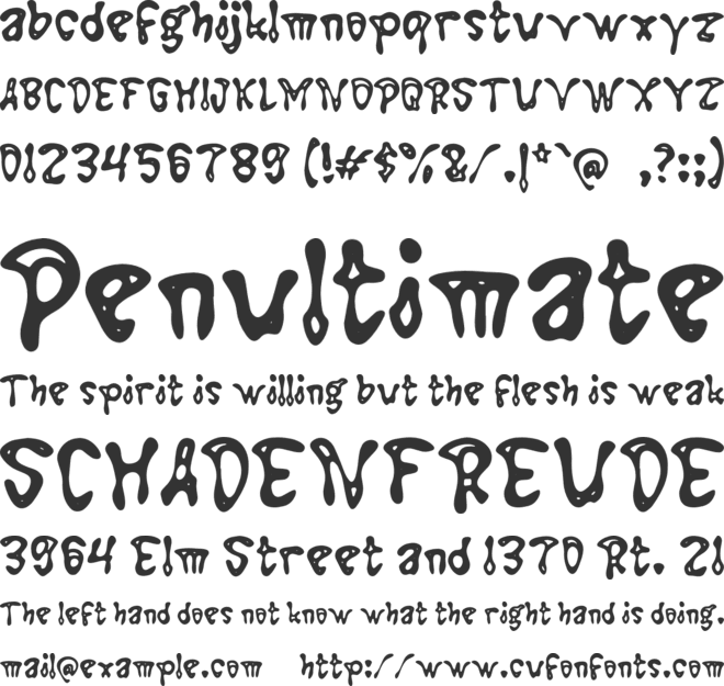 M Mahero font preview