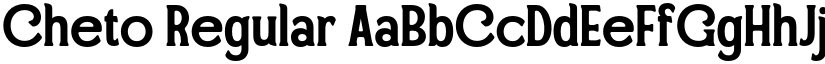 Cheto Regular font