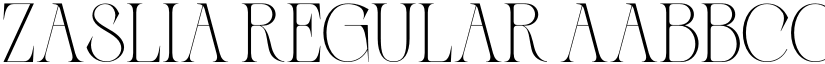 Zaslia Regular font