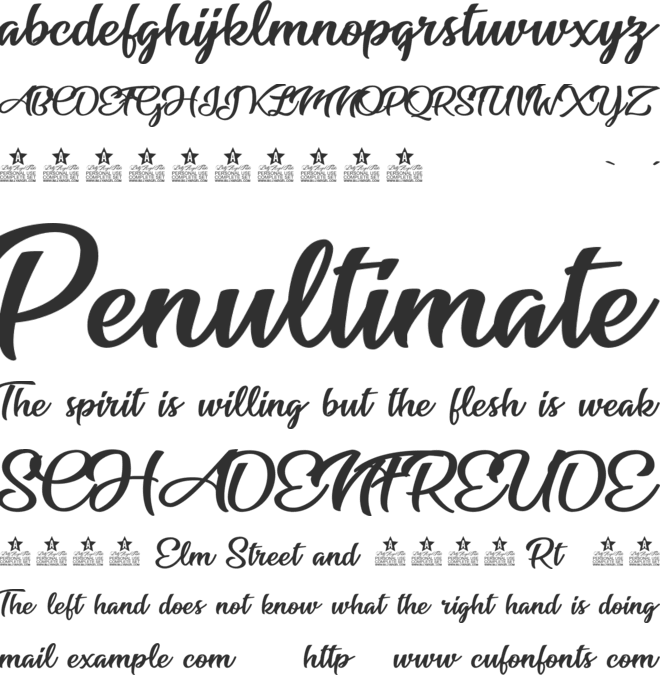 Star Light Personal Use font preview