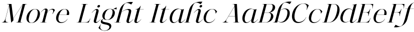 More Light Italic font