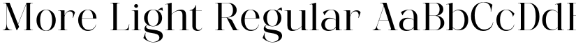 More Light Regular font