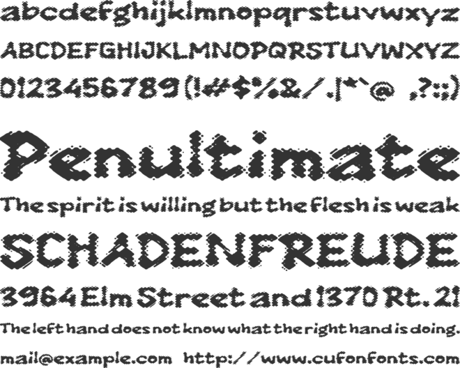 M Mawon font preview