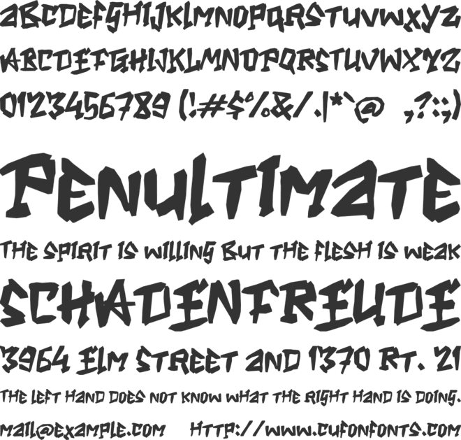 M Maben font preview