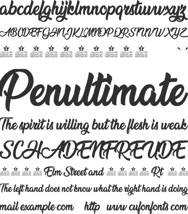Nature Beauty Personal Use font preview