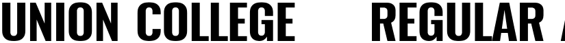 Union College 2 Regular font