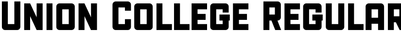 Union College Regular font