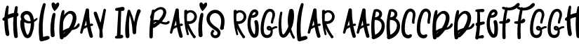 Holiday In Paris Regular font