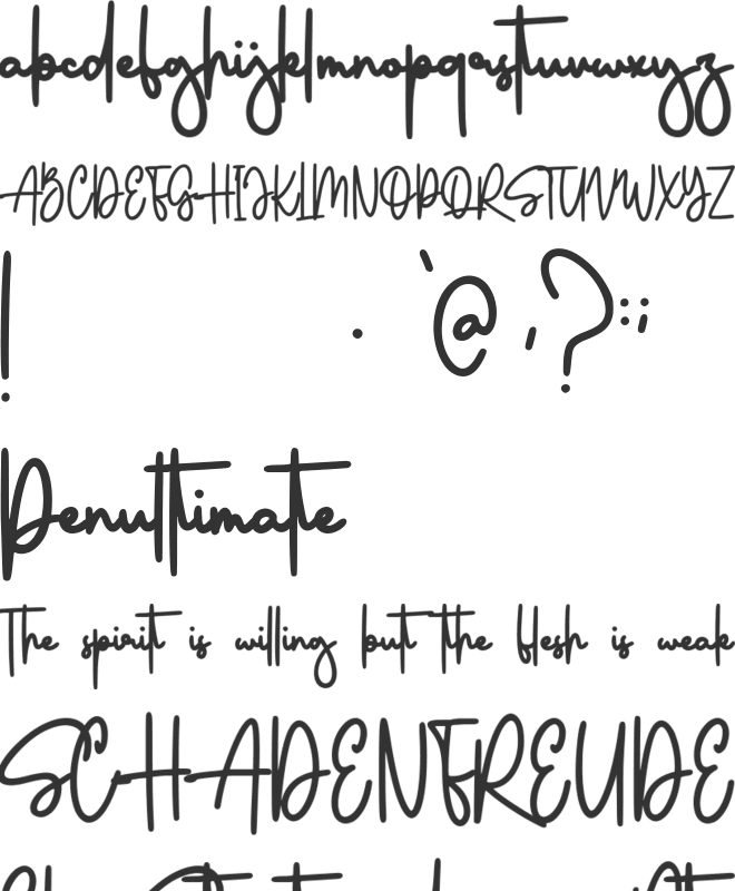 Allwish Honest font preview