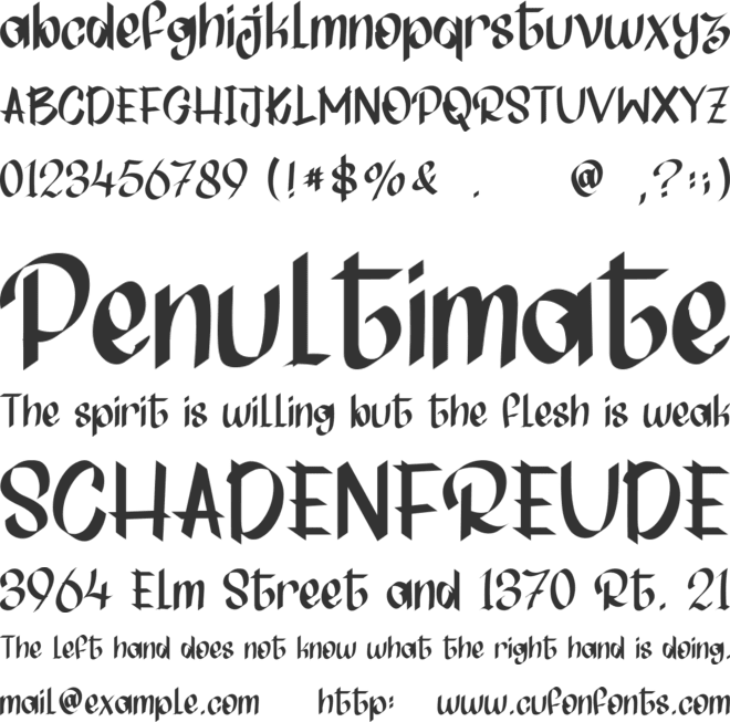 Razory - Personal Use font preview