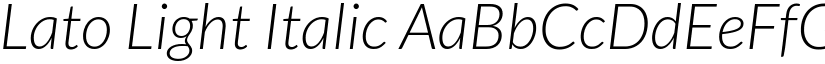 Lato Light Italic font