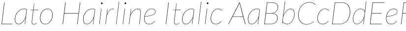 Lato Hairline Italic font