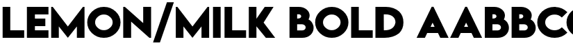 Lemon/Milk Bold font