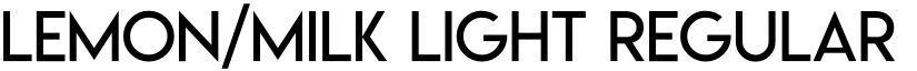 Lemon/Milk light Regular font