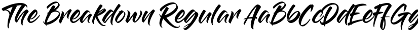 The Breakdown Regular font