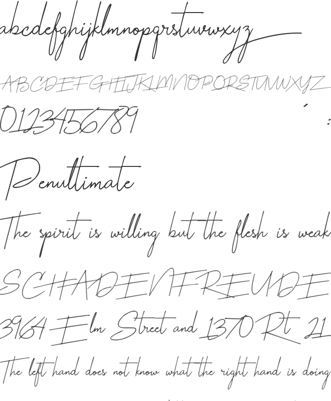 Harmony font preview