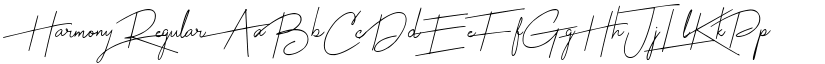 Harmony Regular font