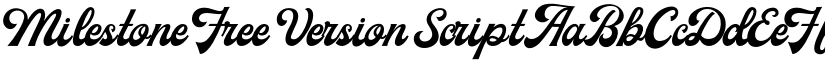 Milestone Free Version Script font