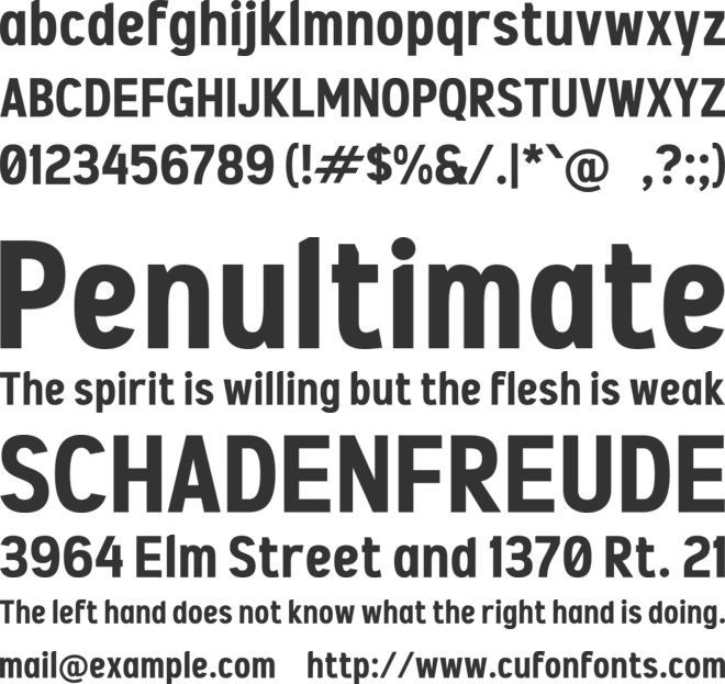 M Manusia font preview