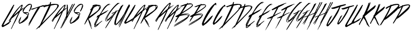 Last Days Regular font