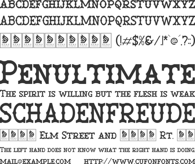 Venata font preview