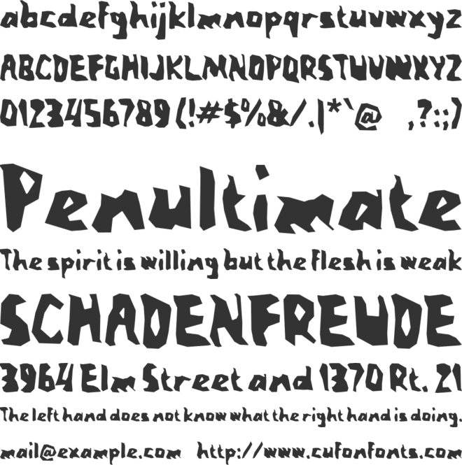 M Menyos font preview