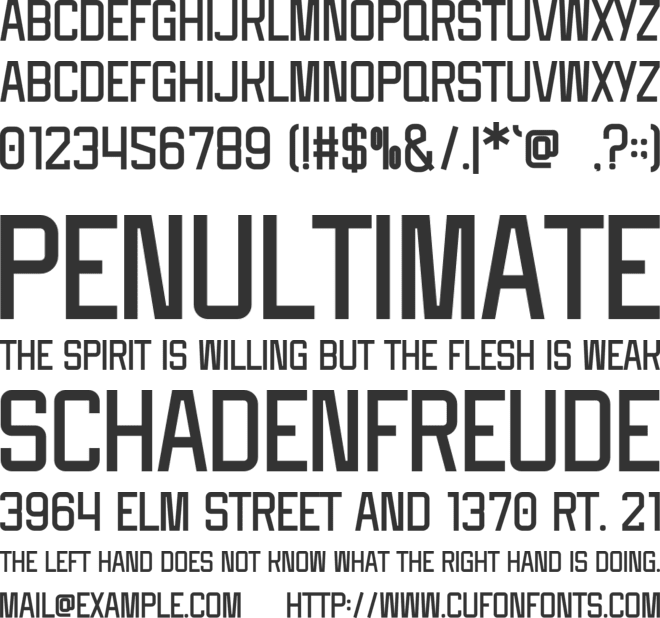 Vintage Graduation font preview