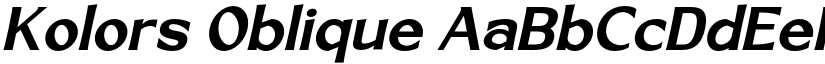 Kolors Oblique font